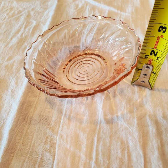 Lot of 3 Vintage Depression Glass Pink Berry Bowls - Picture 7 of 7